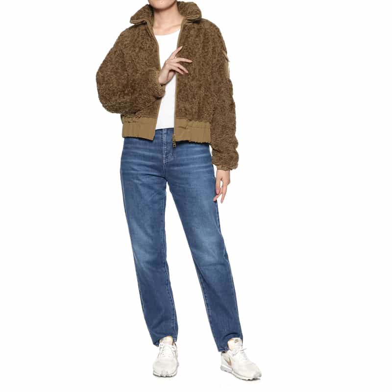 MONCLER MONCLER＜モンクレール＞ ショート丈フリース素材ダウンジャケット BROWN