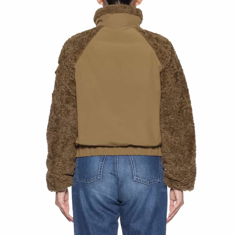 MONCLER MONCLER＜モンクレール＞ ショート丈フリース素材ダウンジャケット BROWN