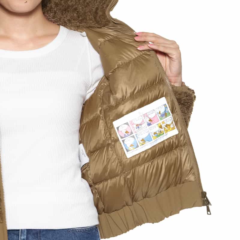 MONCLER MONCLER＜モンクレール＞ ショート丈フリース素材ダウンジャケット BROWN