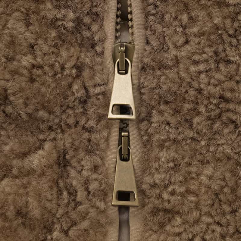 MONCLER MONCLER＜モンクレール＞ ショート丈フリース素材ダウンジャケット BROWN