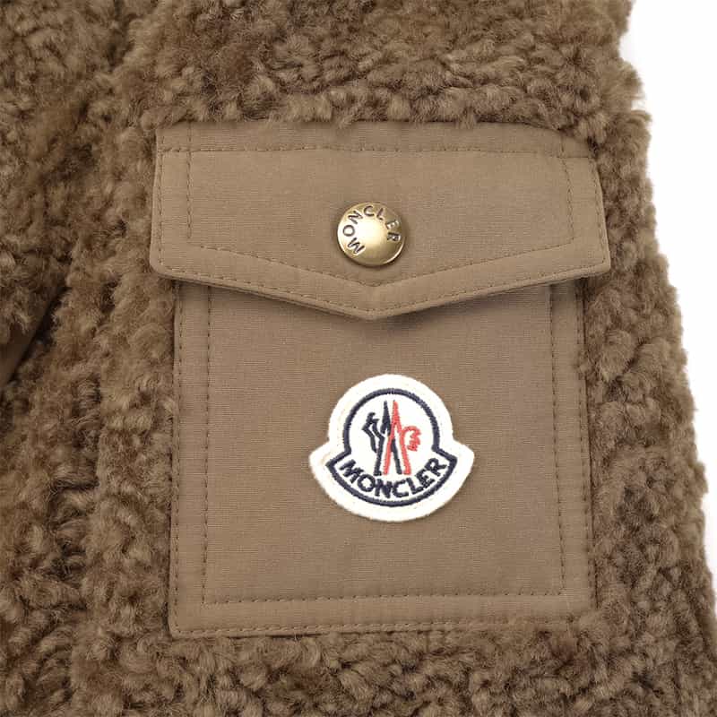 MONCLER MONCLER＜モンクレール＞ ショート丈フリース素材ダウンジャケット BROWN