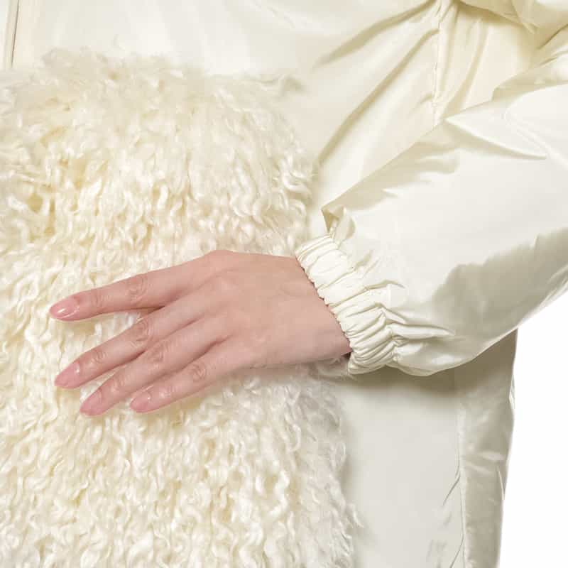 MONCLER MONCLER＜モンクレール＞ 異素材コンビネーション ジップアップブルゾン IVORY