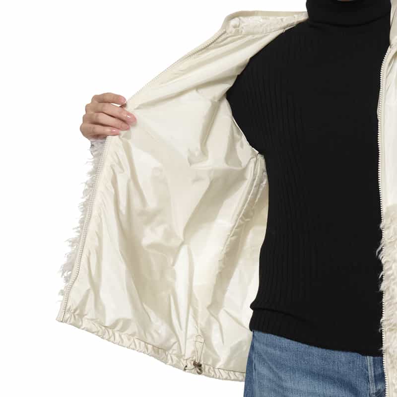 MONCLER MONCLER＜モンクレール＞ 異素材コンビネーション ジップアップブルゾン IVORY