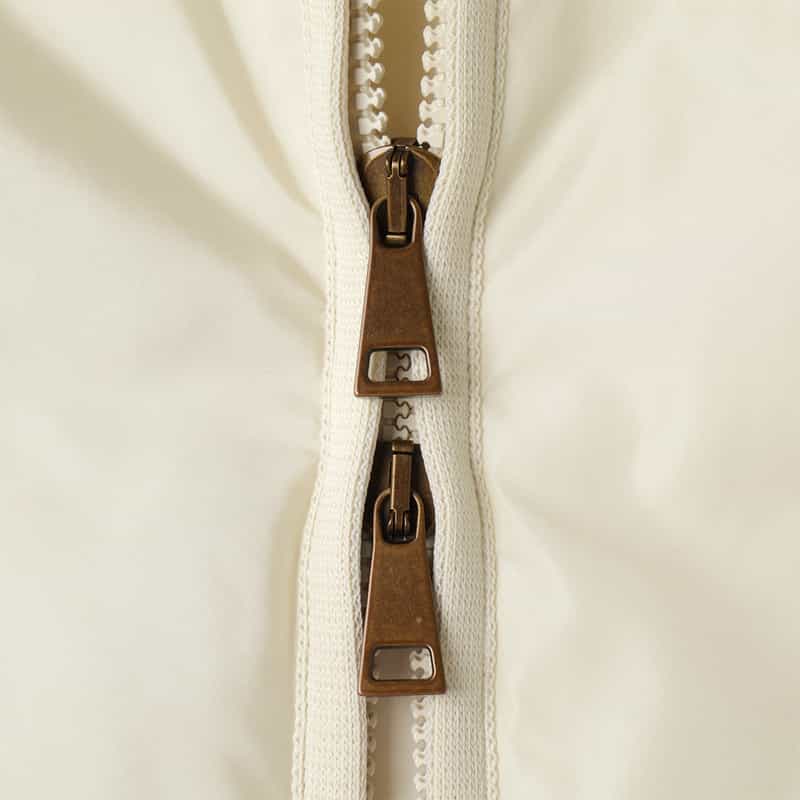 MONCLER MONCLER＜モンクレール＞ 異素材コンビネーション ジップアップブルゾン IVORY