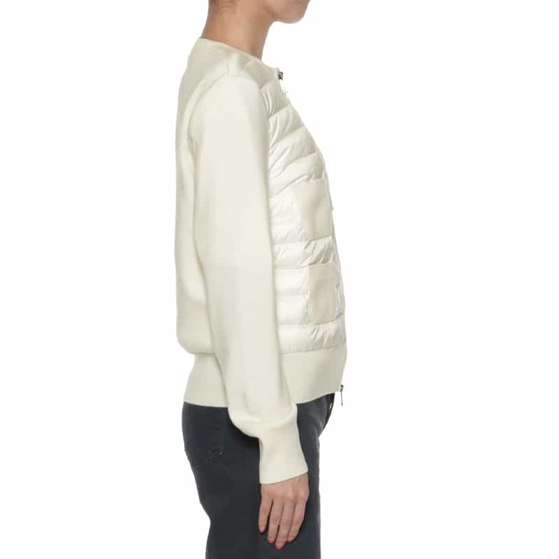 MONCLER MONCLER＜モンクレール＞ ダウンパディング入りカーディガン WHITE