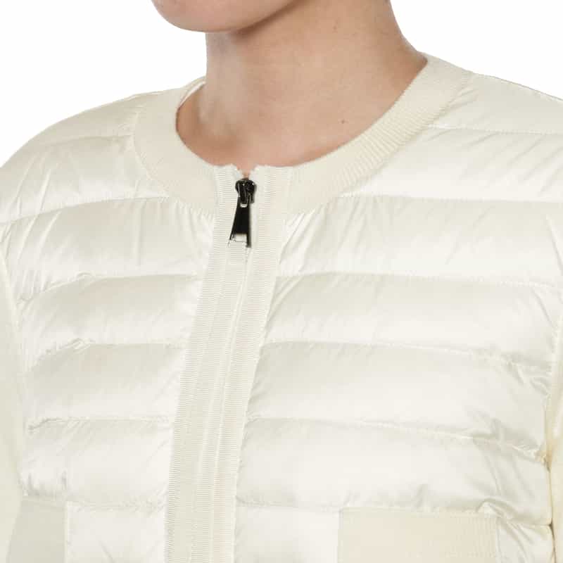 MONCLER MONCLER＜モンクレール＞ ダウンパディング入りカーディガン WHITE