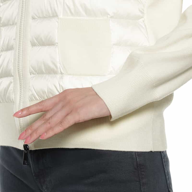 MONCLER MONCLER＜モンクレール＞ ダウンパディング入りカーディガン WHITE