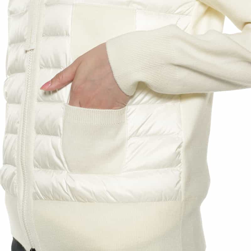 MONCLER MONCLER＜モンクレール＞ ダウンパディング入りカーディガン WHITE