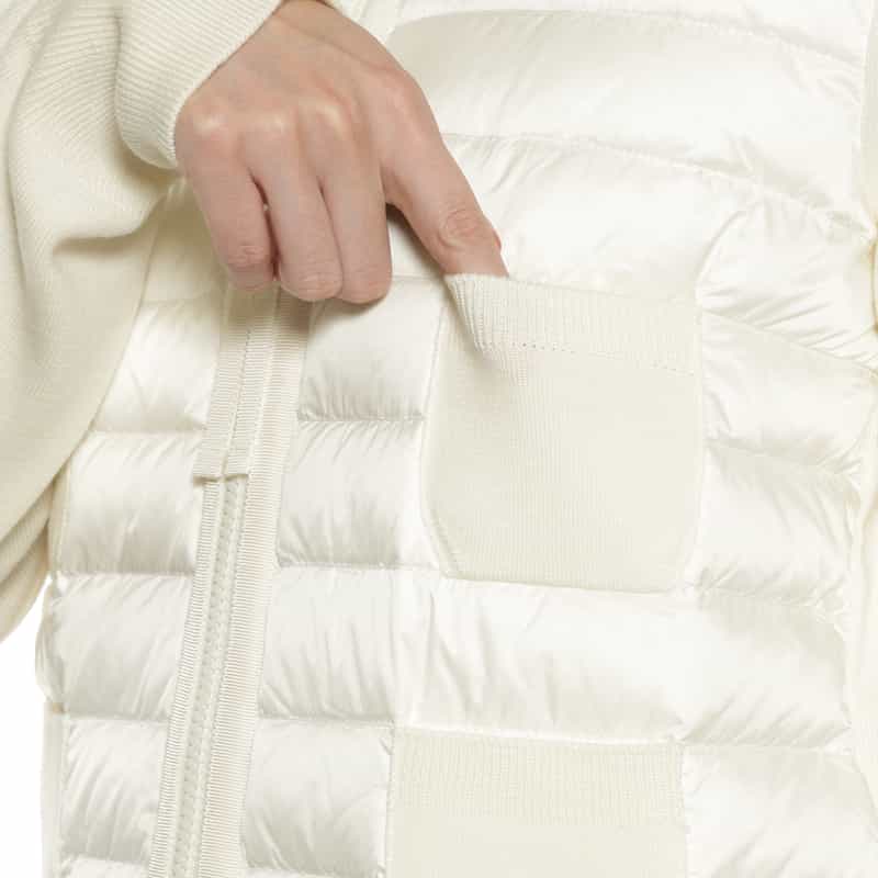 MONCLER MONCLER＜モンクレール＞ ダウンパディング入りカーディガン WHITE