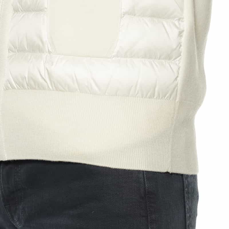 MONCLER MONCLER＜モンクレール＞ ダウンパディング入りカーディガン WHITE