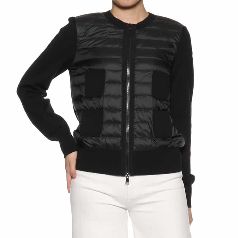 MONCLER MONCLER＜モンクレール＞ ダウンパディング入りカーディガン BLACK
