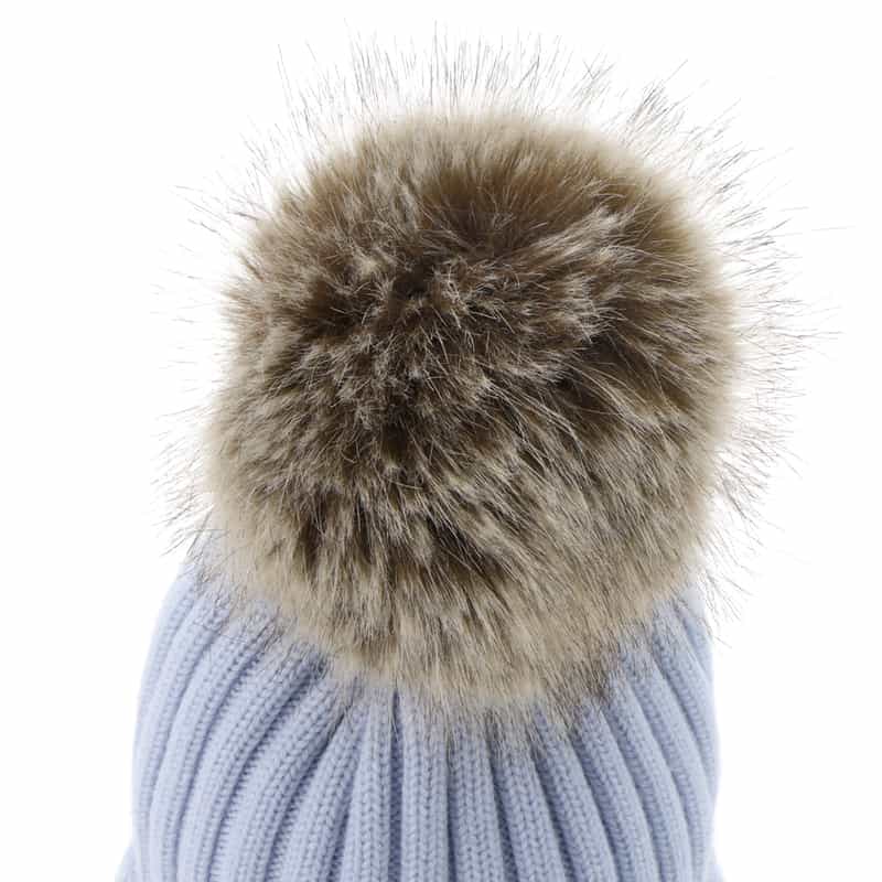 MONCLER MONCLER＜モンクレール＞ ロゴ入りニットキャップ LIGHT BLUE