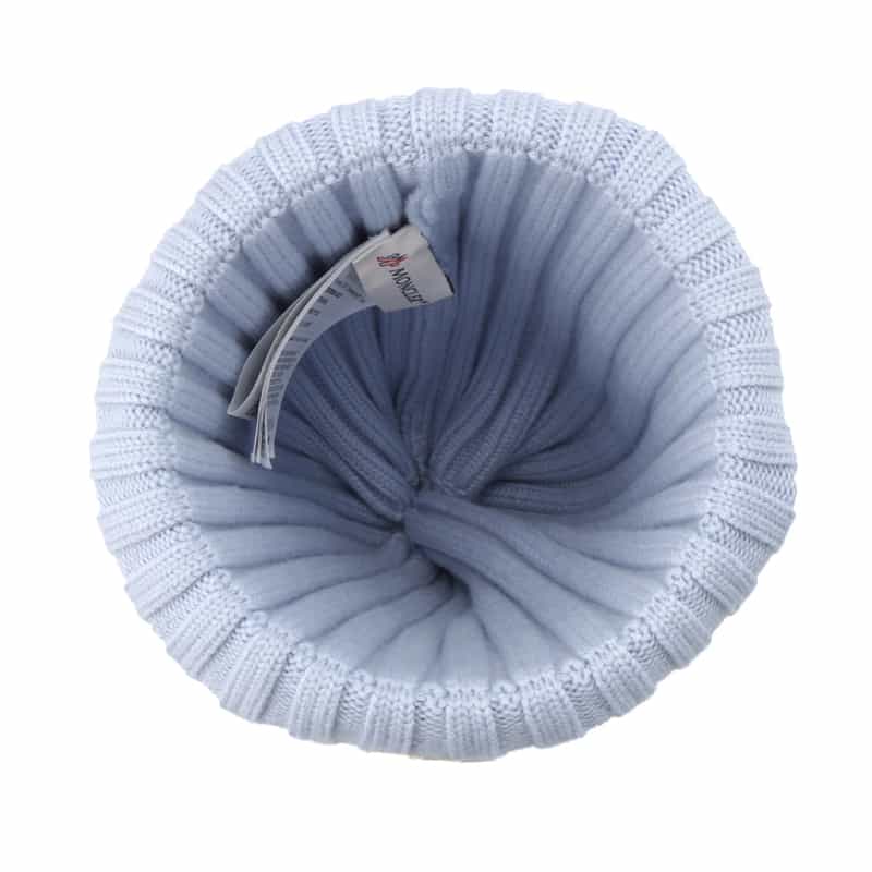 MONCLER MONCLER＜モンクレール＞ ロゴ入りニットキャップ LIGHT BLUE