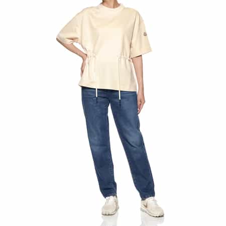 【美品】モンクレール トップス ドローストリング付 Moncler ドローストリングウエスト Tシャツ | ニュートラル