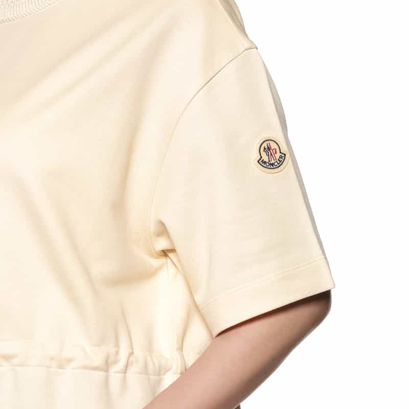 MONCLER MONCLER＜モンクレール＞ ドローストリング付モックネックTシャツ IVORY