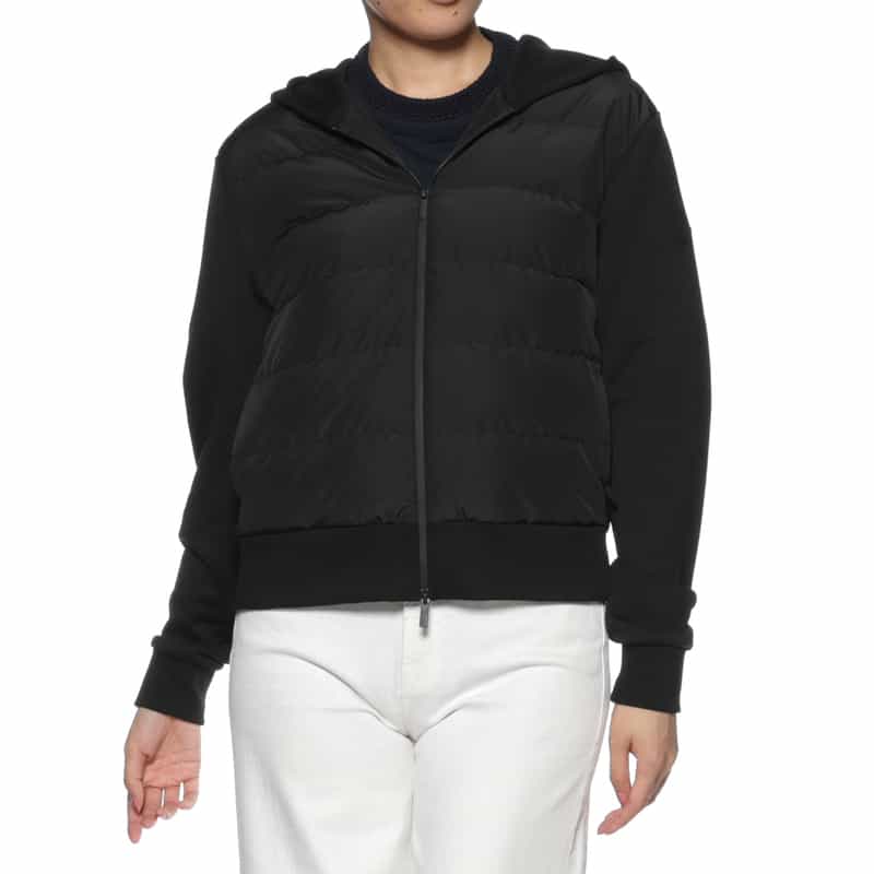 MONCLER MONCLER＜モンクレール＞ ハイブリッドジップアップパーカー BLACK