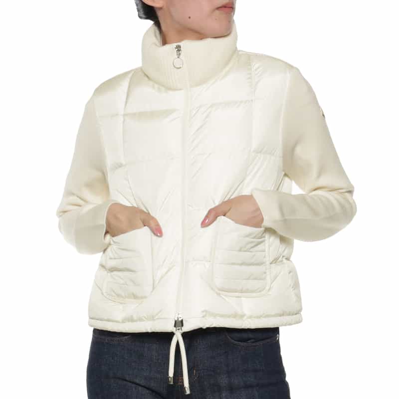 MONCLER MONCLER＜モンクレール＞ ハイブリットダウンカーディガン WHITE