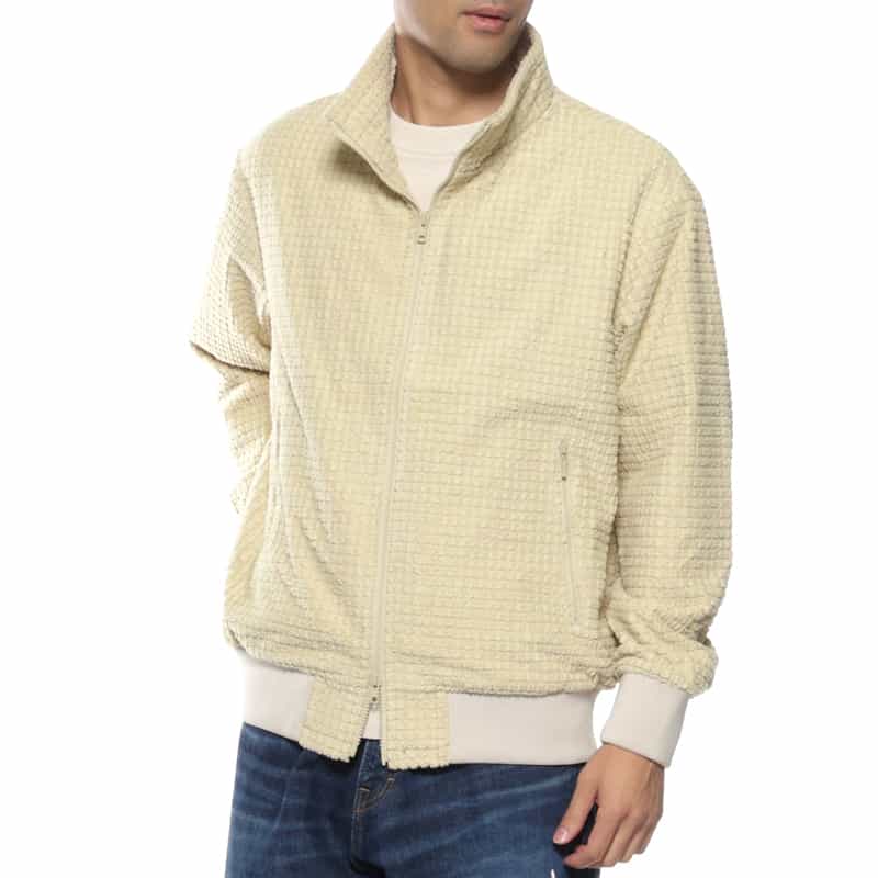 BARNEYS NEW YORK 3Dフリース ブルゾン BEIGE