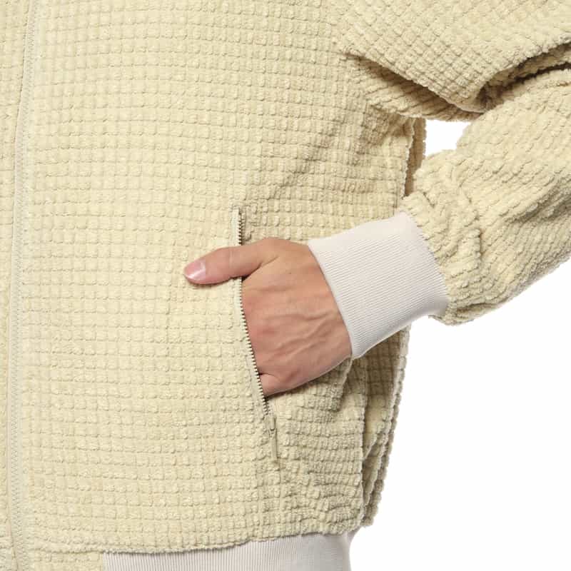 BARNEYS NEW YORK 3Dフリース ブルゾン BEIGE