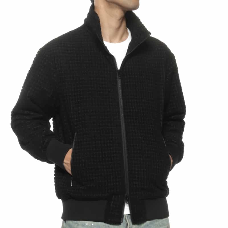 BARNEYS NEW YORK 3Dフリース ブルゾン BLACK