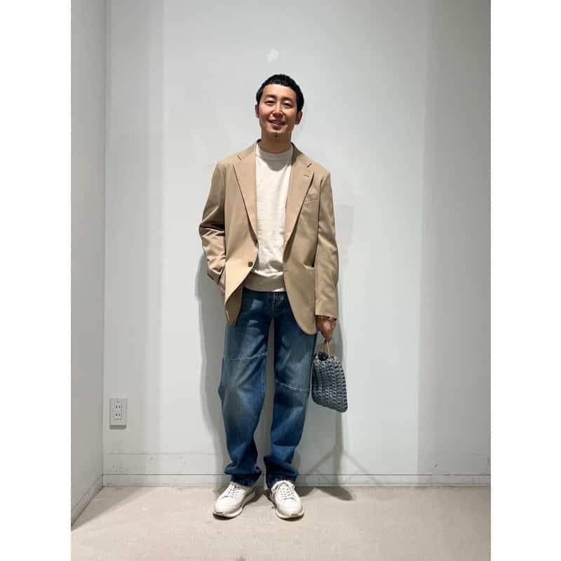BARNEYS NEW YORK セットアップ ストレッチジャケット BEIGE