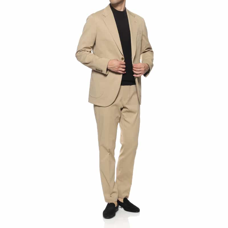 BARNEYS NEW YORK セットアップ ストレッチサテン地パンツ BEIGE