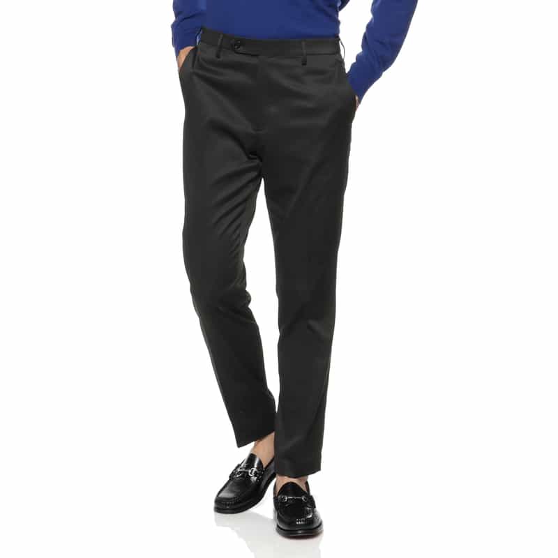 BARNEYS NEW YORK セットアップ ストレッチサテン地パンツ BLACK