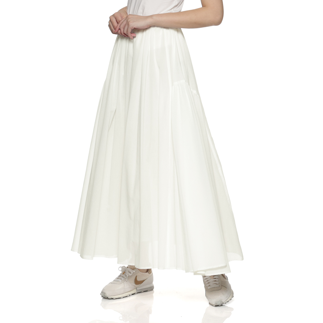 ウォッシャブル ギャザーロングスカート