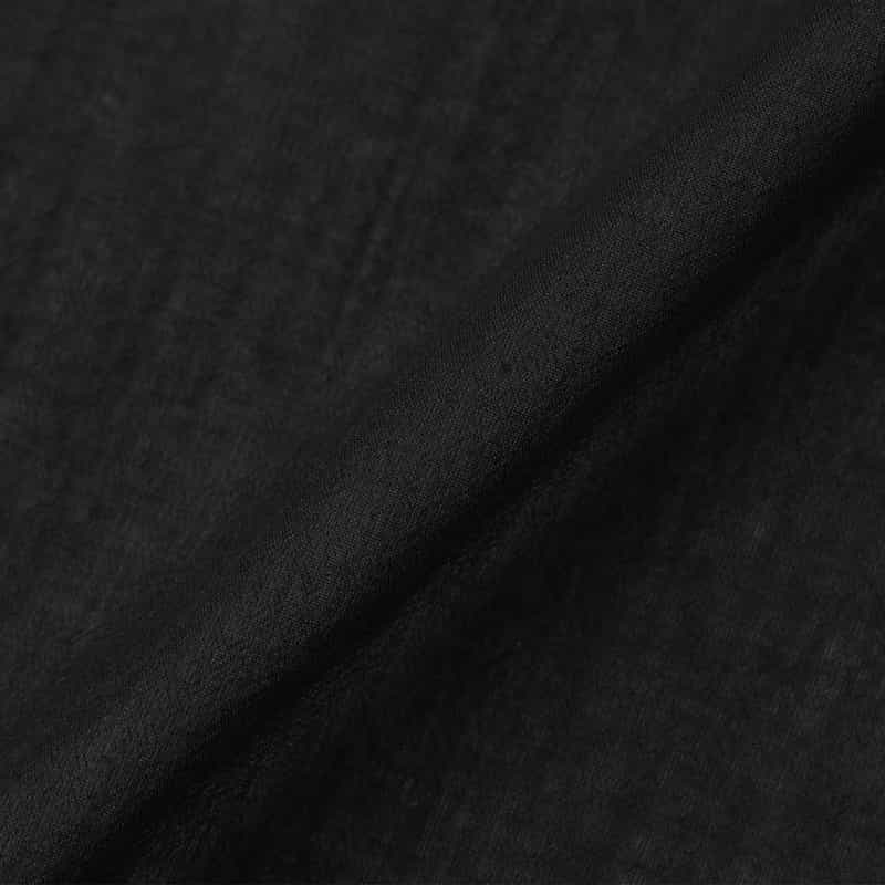 BARNEYS NEW YORK ウォッシャブル ギャザーロングスカート BLACK