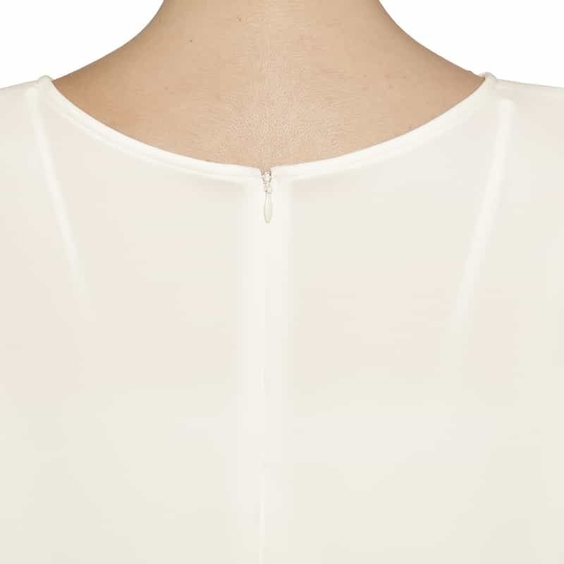 BARNEYS NEW YORK ウォッシャブル フレアスリーブブラウス WHITE