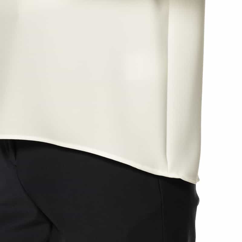 BARNEYS NEW YORK ウォッシャブル フレアスリーブブラウス WHITE