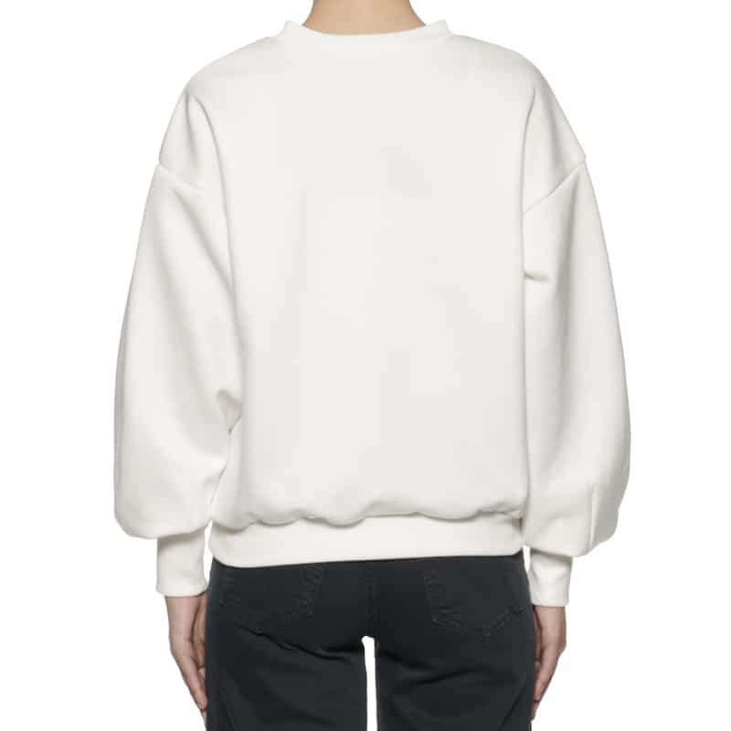 BARNEYS NEW YORK ウォッシャブル バルーンスリーブカットソー WHITE