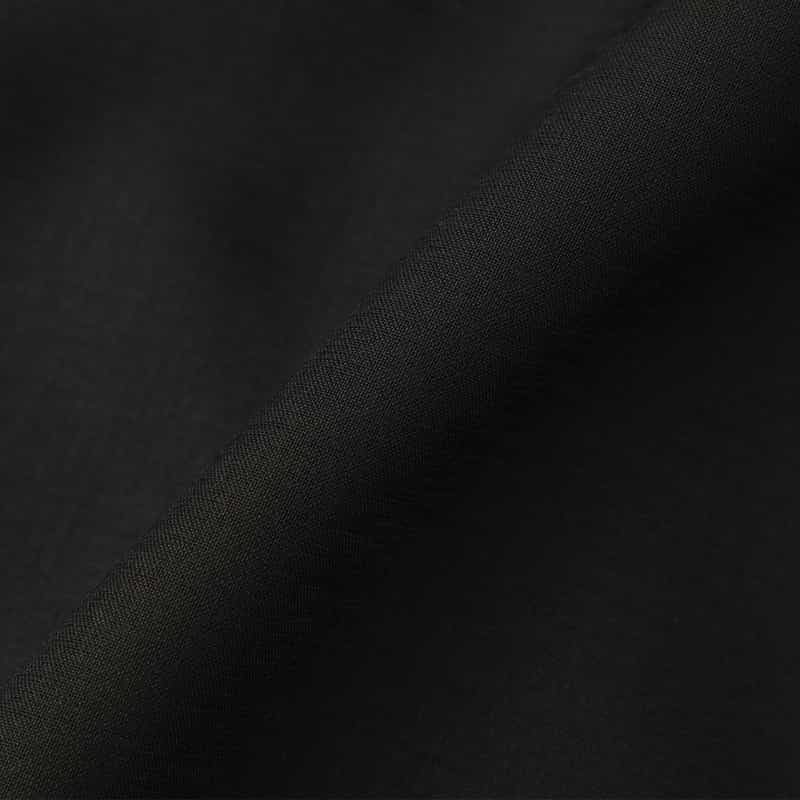 BARNEYS NEW YORK ウォッシャブル フリル付Vネックブラウス BLACK