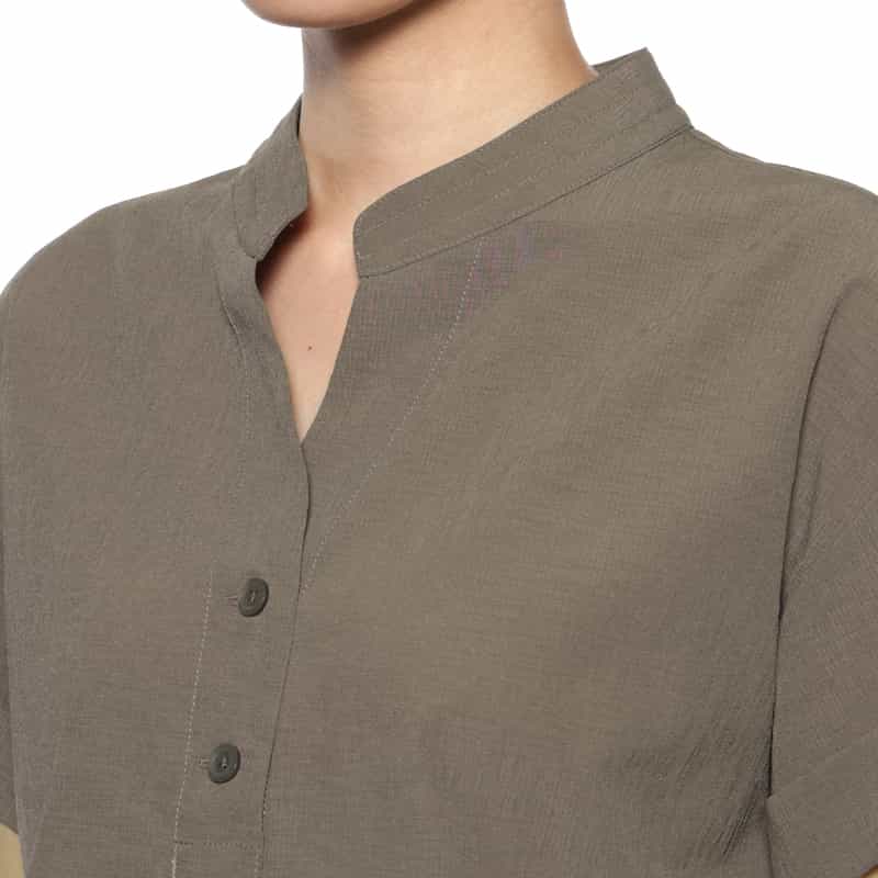 BARNEYS NEW YORK セットアップ ウォッシャブル ブラウス BEIGE