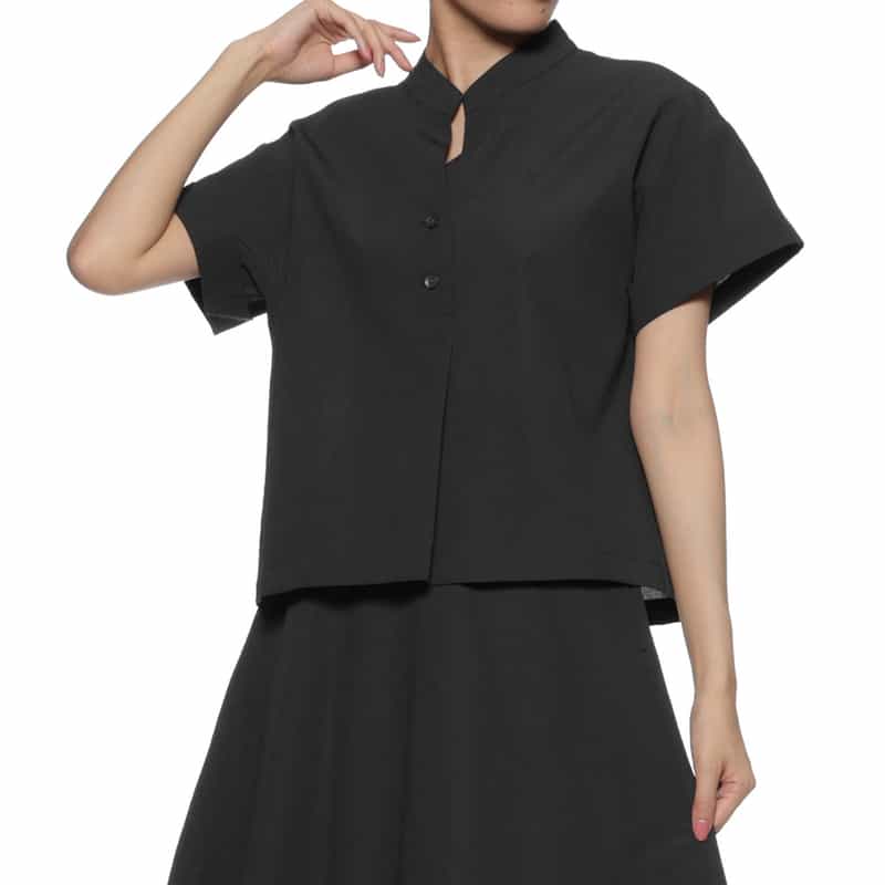 BARNEYS NEW YORK セットアップ ウォッシャブル ブラウス DARK GRAY