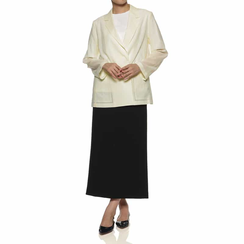 BARNEYS NEW YORK ウォッシャブル オーバーサイズジャケット OFF WHITE