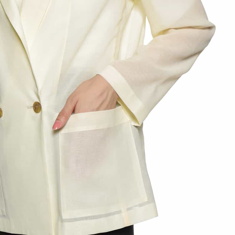 BARNEYS NEW YORK ウォッシャブル オーバーサイズジャケット OFF WHITE