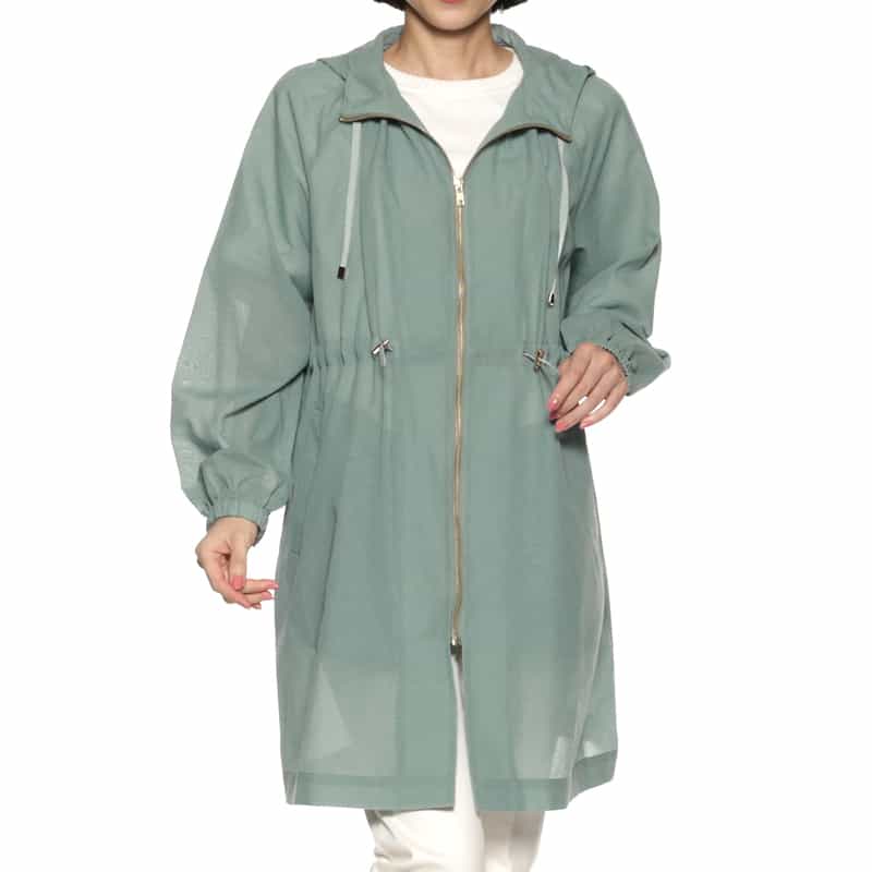 BARNEYS NEW YORK ウォッシャブル モッズコート GREEN