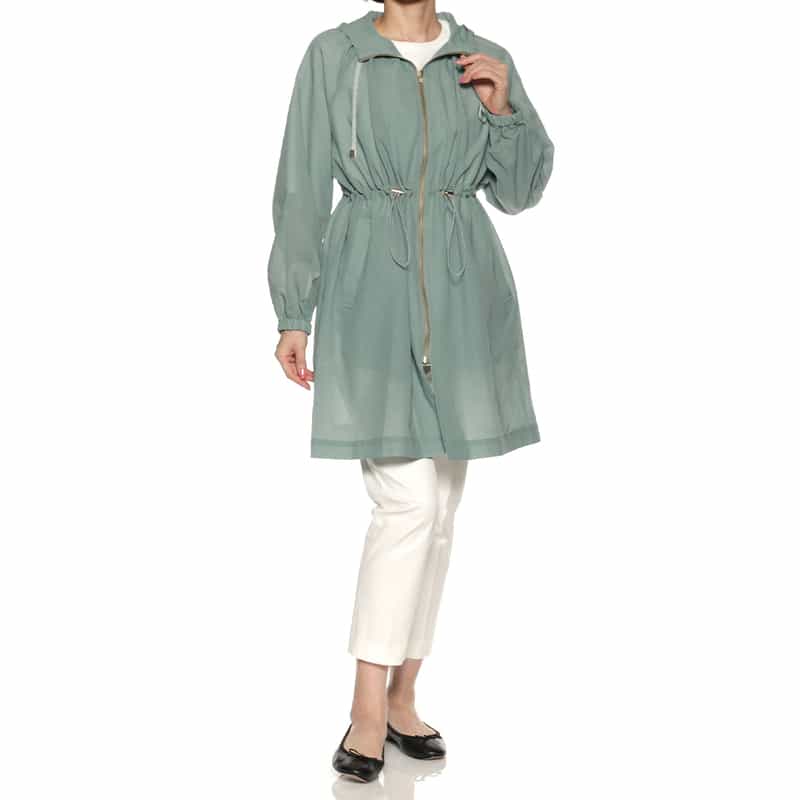 BARNEYS NEW YORK ウォッシャブル モッズコート GREEN