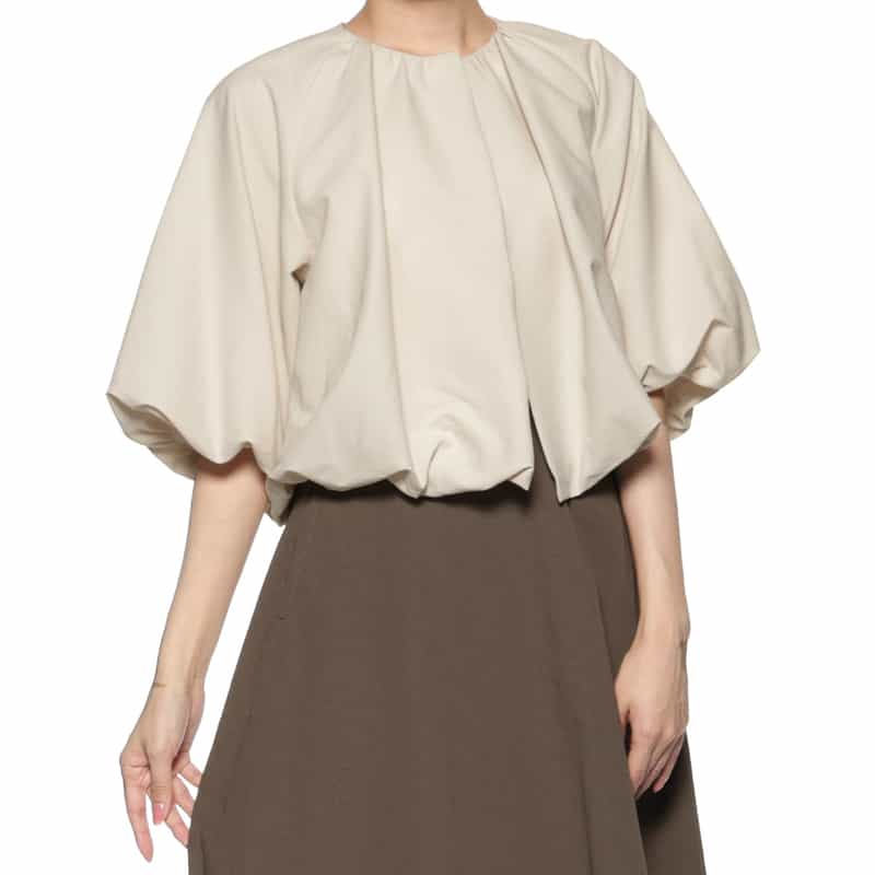 BARNEYS NEW YORK ウォッシャブル バルーンシルエットジャケット BEIGE