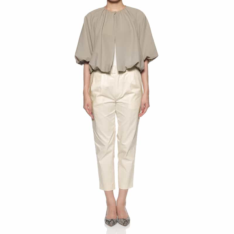 BARNEYS NEW YORK ウォッシャブル バルーンシルエットジャケット GRAY BEIGE