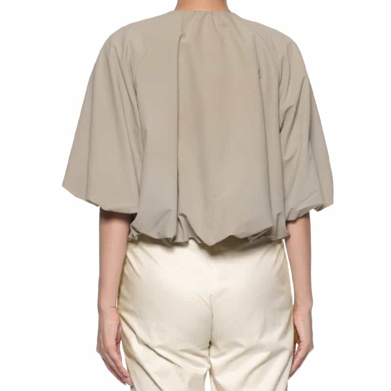 BARNEYS NEW YORK ウォッシャブル バルーンシルエットジャケット GRAY BEIGE