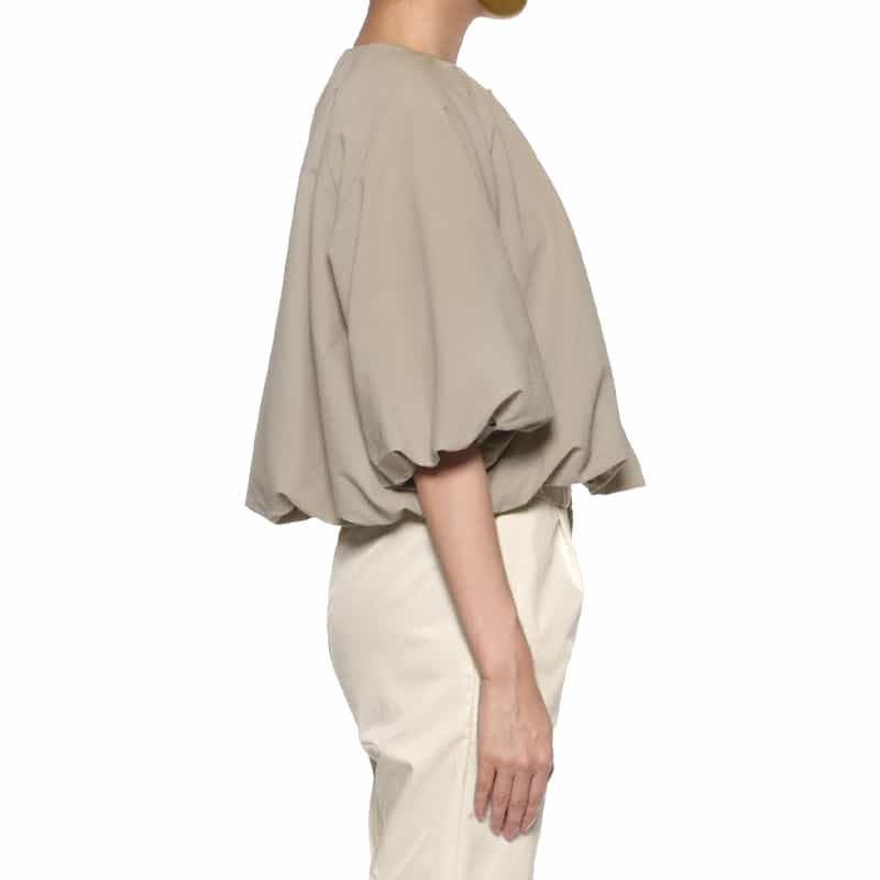 BARNEYS NEW YORK ウォッシャブル バルーンシルエットジャケット GRAY BEIGE