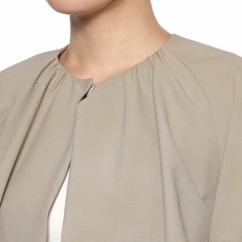 BARNEYS NEW YORK ウォッシャブル バルーンシルエットジャケット GRAY BEIGE