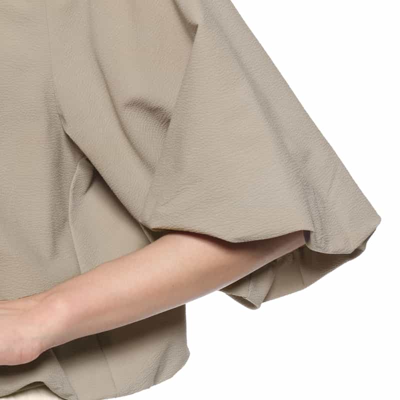 BARNEYS NEW YORK ウォッシャブル バルーンシルエットジャケット GRAY BEIGE