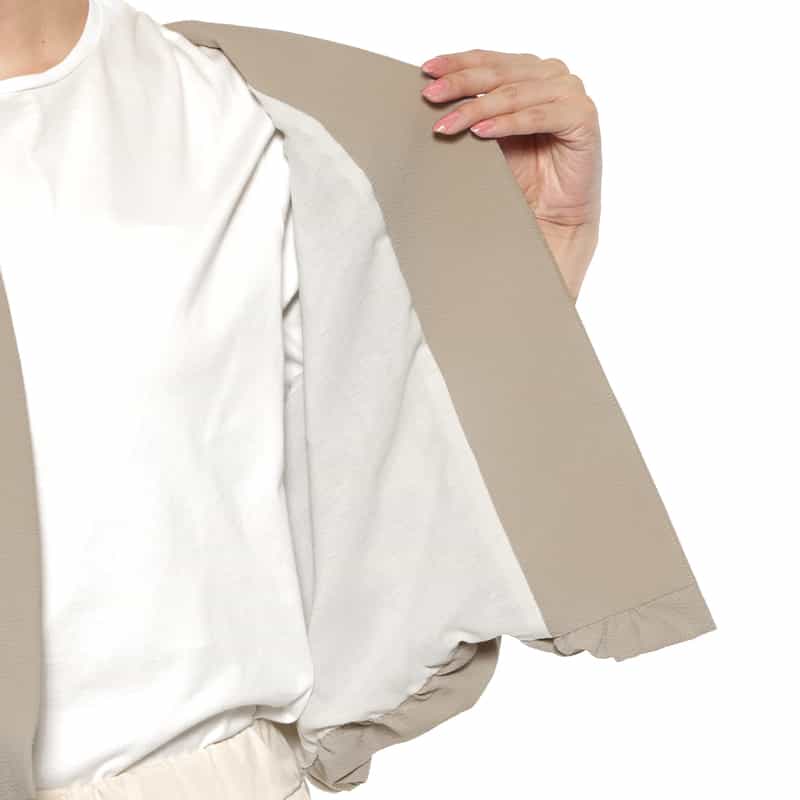 BARNEYS NEW YORK ウォッシャブル バルーンシルエットジャケット GRAY BEIGE