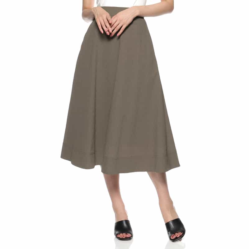 BARNEYS NEW YORK セットアップ ウォッシャブル ミドル丈スカート BEIGE