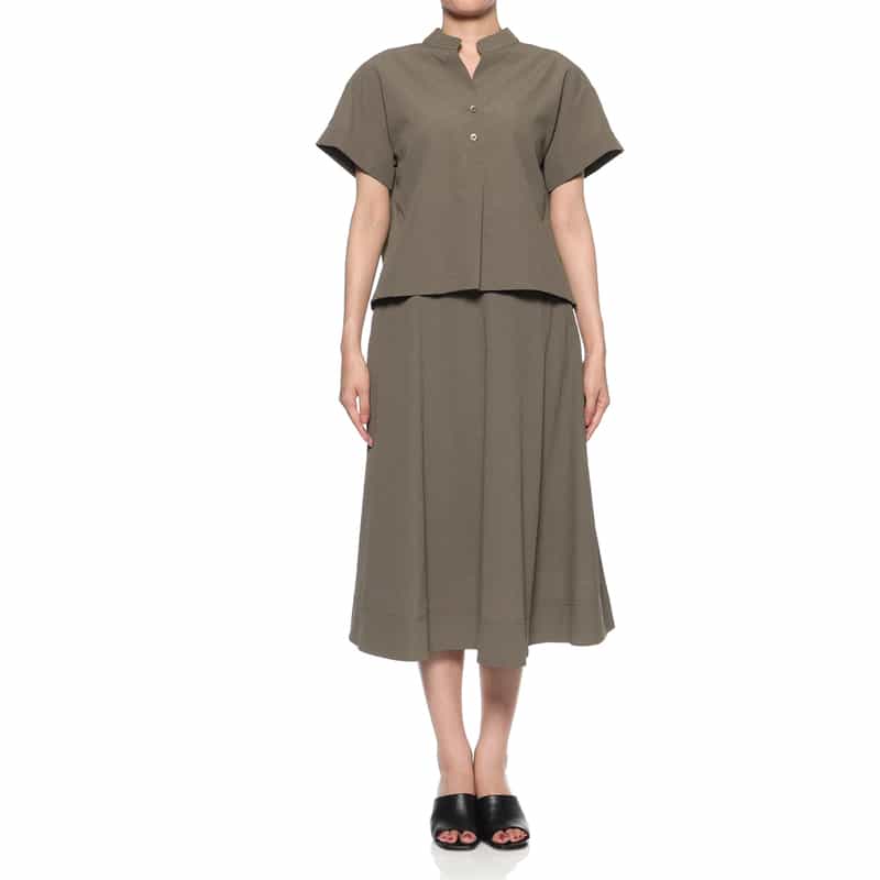 BARNEYS NEW YORK セットアップ ウォッシャブル ミドル丈スカート BEIGE