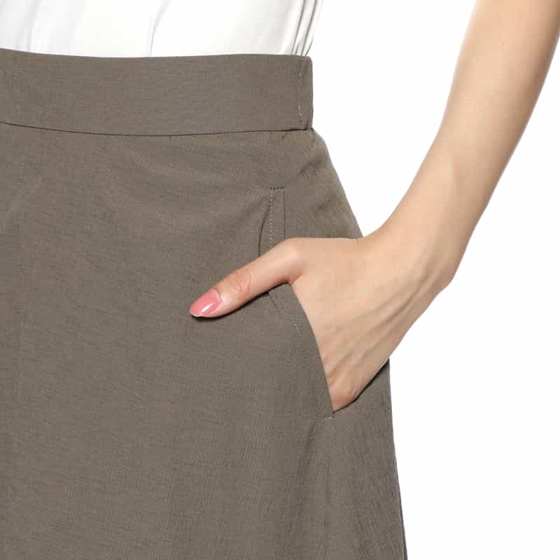 BARNEYS NEW YORK セットアップ ウォッシャブル ミドル丈スカート BEIGE
