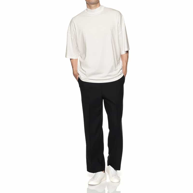 JIL SANDER JIL SANDER＜ジル サンダー＞ モックネックTシャツ WHITE